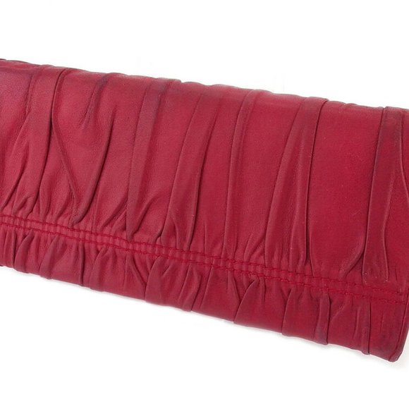 Authntic PRADA wallet gather pink leather - Picture 2 of 8